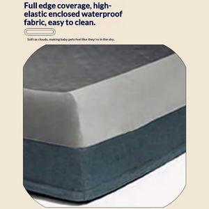 Simple Solid Fashion All-Season Rectangle Cloth Pet <b>Bed</b> for Cats <b>Dogs</b> Soft Skin-Friendly Fabric Sponge Lining Removable Washable - Product Image 6