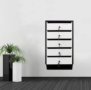 Boîtes <span class=keywords><strong>aux</strong></span> <span class=keywords><strong>lettres</strong></span> murales en acier pour appartements, jardins extérieurs, <span class=keywords><strong>boîte</strong></span> de livraison de documents à 5 compartiments - Product Image 2