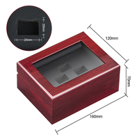 Caja de Exhibición de Madera de Alta Calidad Hecha a Mano con Tapa Transparente para Joyería y Anillos, Venta al Por Mayor