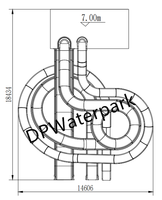 Parc aquatique extérieur, grande piscine en fibre de verre, toboggans aquatiques, jeux aquatiques pour adultes, toboggan en spirale