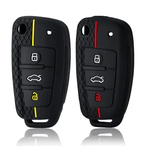 <span class=keywords><strong>Coque</strong></span> de protection en silicone tendance 2025 pour <span class=keywords><strong>clé</strong></span> de voiture <span class=keywords><strong>Audi</strong></span> A4 B7 A6 C6 4F 8V <span class=keywords><strong>A3</strong></span> <span class=keywords><strong>8P</strong></span> A1 <span class=keywords><strong>A3</strong></span> – Accessoire de télécommande automobile - Product Image 1