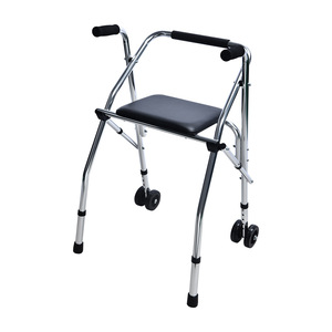 Wei Xuankang Four-Wheeled <b>Walker</b> Aluminum Alloy Folding Seat For Elderly <b>Disabled</b> Mobility Aid - Product Image 2
