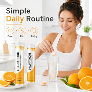 Comprimés effervescents de L-glutathion réduit, supplément de vitamine C, antioxydant, éclaircissant, beauté, soutien immunitaire pour adultes, halal - Product Image 3