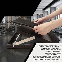 BNcompany Planche Inclinée Professionnelle Antidérapante en Acier à 5 Niveaux pour Étirements des Mollets et des Chevilles, Étireur de Pieds/Jambes Durable Noir pour Entraînement en Salle de Sport