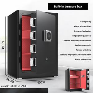 Alta calidad H60cm biométrica remota inteligente ignífugo Seguro Hogar Oficina Hotel recepción pequeña caja de seguridad antirrobo USO COMERCIAL - Product Image 5
