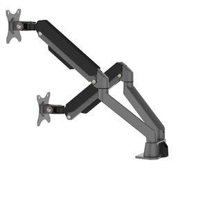 台式双屏电脑显示器臂，内置气弹簧可调铝合金显示器支架 - Product Image 3