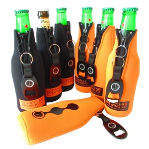 12oz Neoprene Beer <b>Bottle</b> Cooler Holder with Oval <b>Bottle</b> Opener - Product Image 3