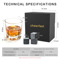 Superbe coffret cadeau de pierres à whisky, excellentes pierres à whisky pour refroidir les boissons, avec boîte cadeau pour whisky ou spiritueux fins