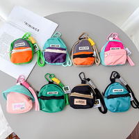 Nouvelle Pochette Tendance Mini Porte-Monnaie Triangulaire avec Porte-clés, Support pour Écouteurs en Polyester, Rangement Compact de Voyage pour Marques de Détail