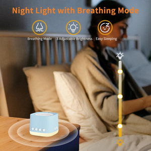 Sleep Therapy Sound Machine with Amber Breathing <b>Light</b>,<b>Timer</b> Memory Function for Baby Adult Travel Office Noise Blocking (Blue) - Product Image 5