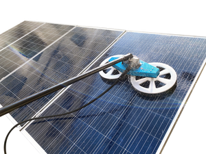 7.5m Water-<b>Powered</b> Solar Cleaning Dual-Head <b>Brush</b>, Green Power Source - Product Image 1