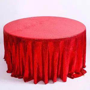 Tablecloth China China Hot Sale Wholesale Cheap Wedding Banquet Round Sequin Table Cover Tablecloths