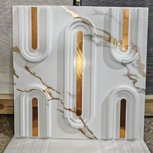 Geometrik Desenli 3D PVC İç Mekan Duvar Paneli Tasarımı Oturma Odası Kanepe TV Arka Plan Duvar Çıkartmaları Dekorasyonu - Product Image 6