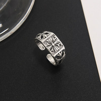 Bague Croisée Vintage pour Hommes Style Hip Hop Punk Tendance Design Ouvert en Alliage – Vente en Gros Europe et Amérique