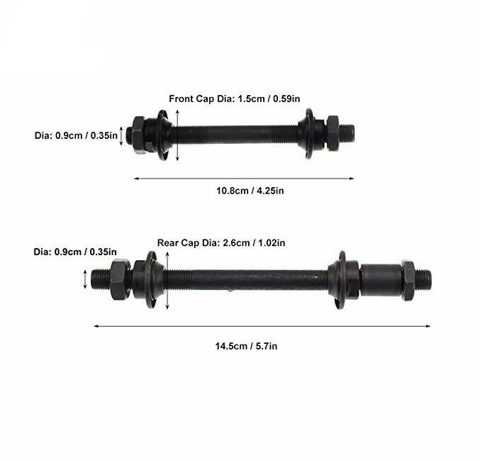 X AUTOHAUX Set Spiedini Sgancio Rapido Blu Per Bici MTB E Strada (145mm/185mm)