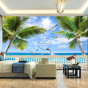 <span class=keywords><strong>Papier</strong></span> <span class=keywords><strong>peint</strong></span> autocollant mural 3D Beach Cocotier Sea View - Product Image 2