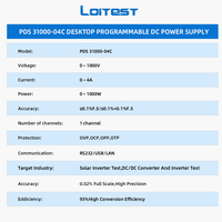Alimentation de laboratoire programmable DC PDS31000-04C 0-1000V 0-4A 1000W, haute tension, faible ondulation et bruit