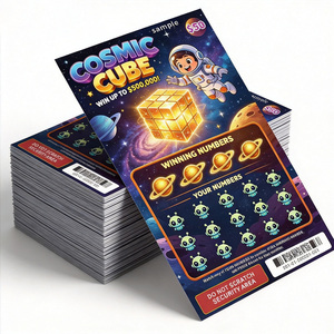 Tarjetas Rasca y Gana Promocionales con Código QR Personalizado, Diseño Espacial y Temática Divertida, Directo de Fábrica - Product Image 1