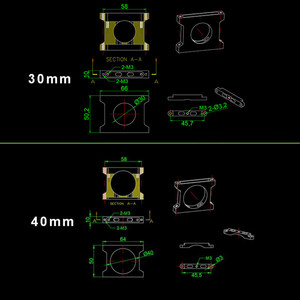 RJXHOBBY RJX 30/40/45/50mm Tube Hoop Fixing Base for Agricultural Drone <b>Frame</b> Carbon Fiber Tube Center <b>Clamp</b> for Drone Arm - Product Image 3