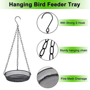 <span class=keywords><strong>Hanging</strong></span> <span class=keywords><strong>Bird</strong></span>-Futter-Schale, Metallnetz-Plattform-Futter für Vögel - Product Image 3