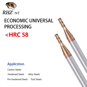 Tùy chỉnh 4-Flute thẳng chân góc bán kính cuối nhà máy Kinh Tế 2mm tisin lớp phủ phổ chế biến phay cắt - Product Image 2