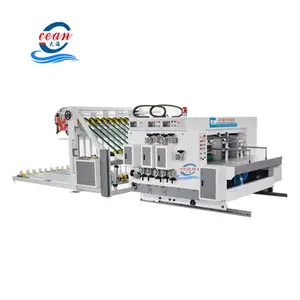 Factory supplier taobao corrugated box printing slotting die cutting machine with stacking unit