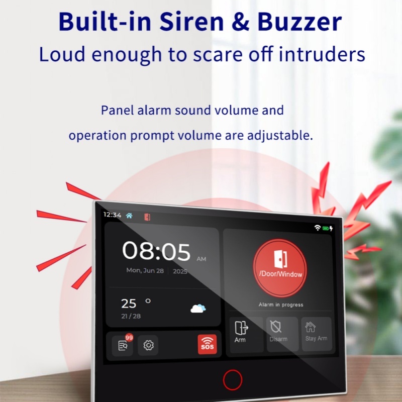 Home Security Tuya Smart DIY Sistema De Seguridad Antirrobo Para El Hogar Kit De Alarma 7 Inch 4G/GSM Tuya WiFi Alarm Systems · image 5