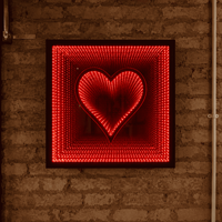 Enseigne néon personnalisée à miroir infini, bande LED, boîte lumineuse en acrylique effet abysse, affichage de logo intérieur/extérieur pour bar, club, boutique