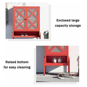 Armoire à chaussures <span class=keywords><strong>murale</strong></span> à 2 portes en acier, fine vitrine en métal, étagère à chaussures pour salon, sous-sol, chambre, placard <span class=keywords><strong>et</strong></span> couloir, vente en gros - Product Image 3