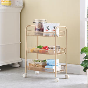 Paniers de rangement rotatifs support empilable panier en métal organisateur de cuisine étagère de rangement Cube fruits légumes organisateur chariot chariot - Product Image 4