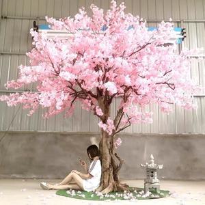 C-042 <span class=keywords><strong>Gros</strong></span> grand extérieure Nouveau rose artificielle en plastique cerise blossom arbre pour extérieure de décoration de mariage - Product Image 3