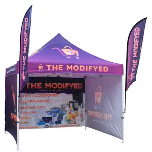 Tuoye Custom Service Outdoor Waterproof 3x3 Folding Tent Gazebo 10x10 Ft Pop Up Canvas Tent Trade Show Tent