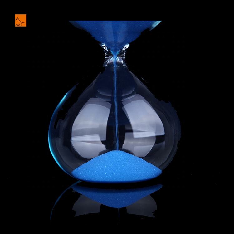 Hot Selling in Portugal Classic 2min BLUE Sand Hour Glass Crystal Hourglass 3min 5min 10min Sand Timer Stands with logo Without