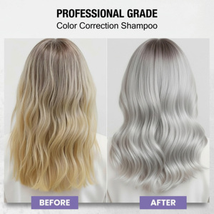 Shampoo correcteur de couleur violet personnalisé avec logo, neutralisateur de bronzage, éclaircissant pour cheveux blonds et mèches, soin capillaire, shampooing argenté - Product Image 6