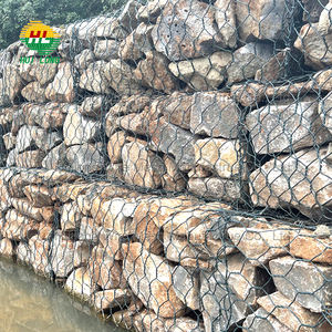 <span class=keywords><strong>Jordan</strong></span> 3x1x1m Fil de fer galvanisé Gabion Mesh Double Torsion Forme de trou hexagonal avec service de traitement de coupe - Product Image 6