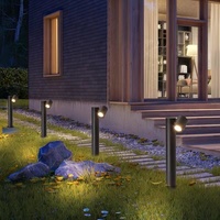 SOFIT Cob LED Bollard Lambası 9W IP54 Dereceli 3500K Sıcak Beyaz 270 Işın Açılı Elektrikli Dış Mekan Direk Lambası Çim Lambası Su Geçirmez