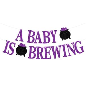 Pancarta de Alta Calidad para Baby Shower de Halloween, <span class=keywords><strong>Feliz</strong></span> Halloween con Bruja, Murciélago, Araña y Calabaza, para Decoración de Habitaciones, Guarderías y Regalos - Product Image 6