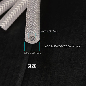 Tuyau flexible tressé en silicone Ad8.2xid4.2xwd2.0mm pour les connexions du cordon d'alimentation des machines à café - Product Image 4