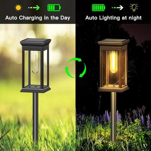 Lampe solaire de jardin Xinhuiyuan, lampe LED imperméable pour extérieur, lumière décorative pour allée, jardin, patio, paysage - Product Image 4