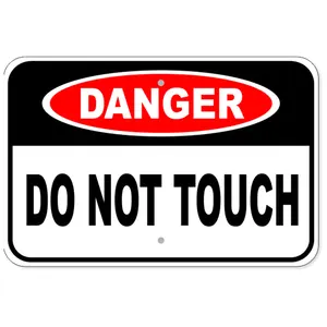 Open Trench Safety Signs Custom Danger Sign Do Not Touch Danger Open Hole Sign