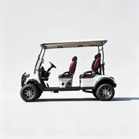 Voiturette de golf électrique 4 places, couleur personnalisée, sièges surélevés, tout-terrain, batterie au lithium, pour les centres de villégiature et les visites touristiques