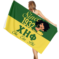 Serviette de plage Sorority Zeta Phi Beta 1920, design moderne personnalisé, vente en gros, tissu doux, idéale pour les vacances d'été