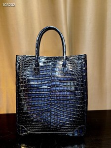 Borsa a Mano Multifunzionale da <span class=keywords><strong>Uomo</strong></span> Artigianale alla Moda, Borsa Tote di Alta Qualità in <span class=keywords><strong>Pelle</strong></span> di Coccodrillo a Grande Capacità - Product Image 1