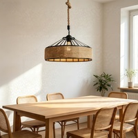 Lampe suspendue en corde de chanvre de style farmhouse américain, décoration pour maison de plage, restaurant, bar