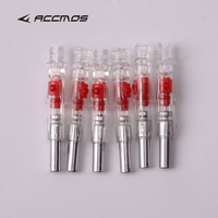 ID 6.2mm encoches de flèche éclairées avec interrupteur pour tir à l'arc arc à poulies boule en acier et flèche accessoires de tir à double usage