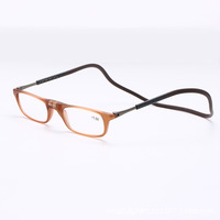 Lunettes de lecture presbytie haut de gamme portables à suspendre au cou, pliables, avec pieds extensibles, charnière métallique 1.25 1.75 2.25, unisexe