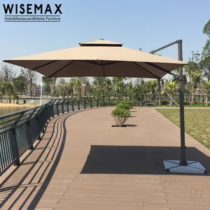 WISEMAX फर्नीचर आँगन आउटडोर फर्नीचर गार्डन बड़े वर्ग छाता ब्रैकट जंग प्रतिरोधी चंदवा