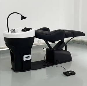 New Style Electric Remote Control High End Stainless Steel 3 Motor Ceramic Basin Shampoo <b>Bed</b> - Product Image 2