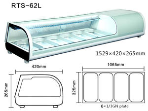 Arriart vetrina per vetrina refrigerata per Sushi, - Product Image 5