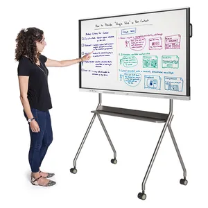 Kingone painel inteligente interativo, tela de 65 polegadas 4k digital com tela sensível ao toque para reuniões de sala de aula e de reunião